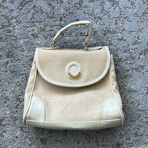 Linea Nuova Crossbody Purse Cream & White